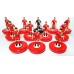 Subbuteo Andrew Table Soccer Gibraltar National Team 2014 on classic Hasbro Bases